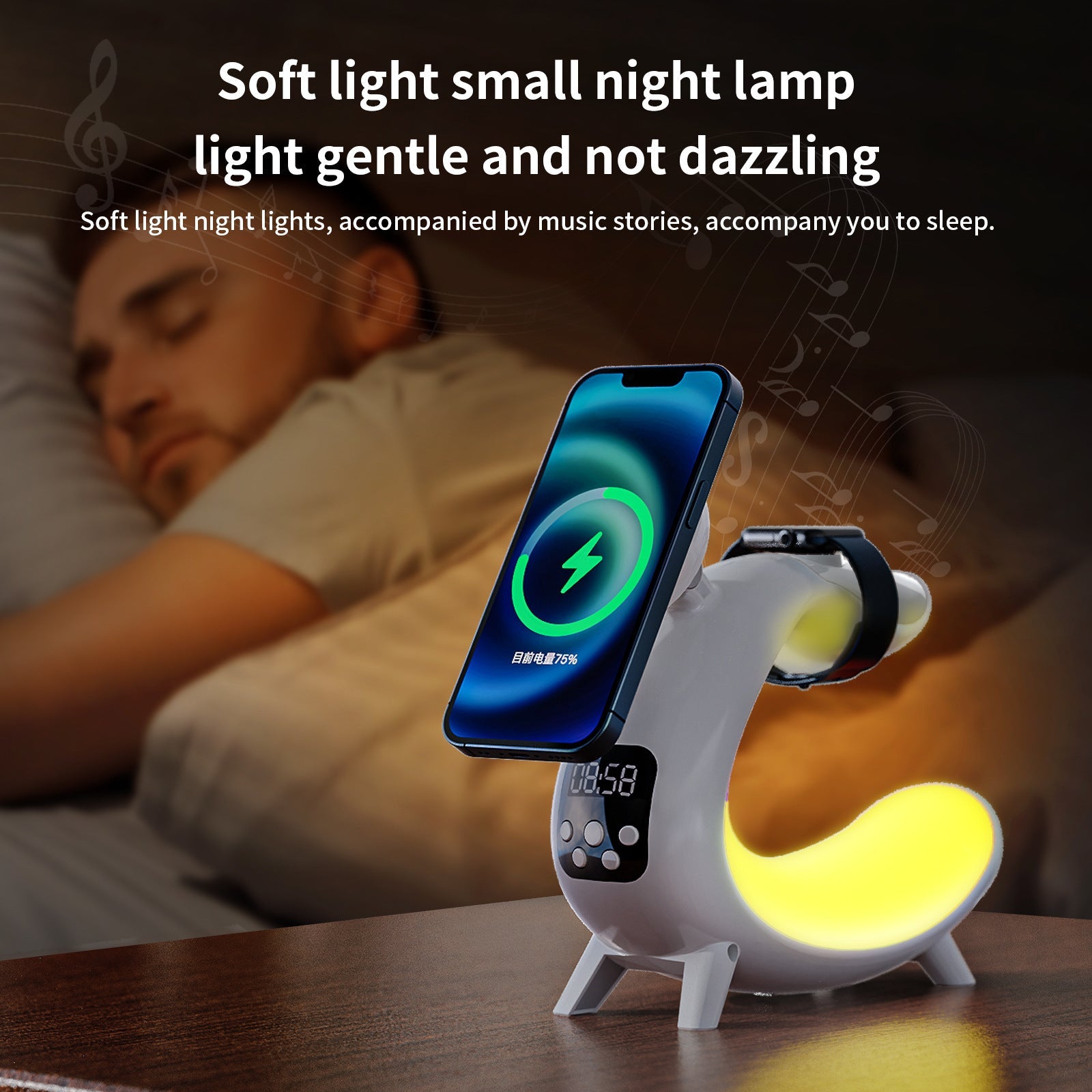 Liuyi Multi-function Wireless Charging Bedside Table Lamp My Store