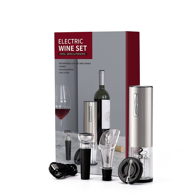Electric Wine Opener Corkscrew Foil Cutter Set My Store