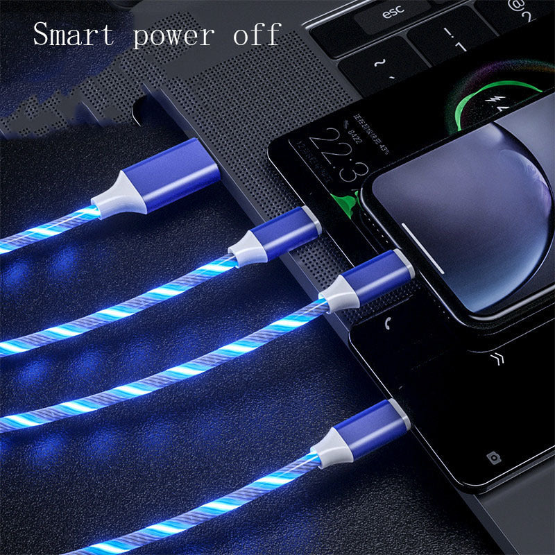 3 In 1 Micro USB Type C Cable LED Flowing Light My Store