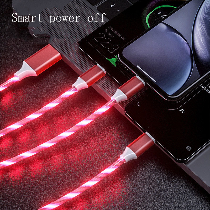 3 In 1 Micro USB Type C Cable LED Flowing Light My Store
