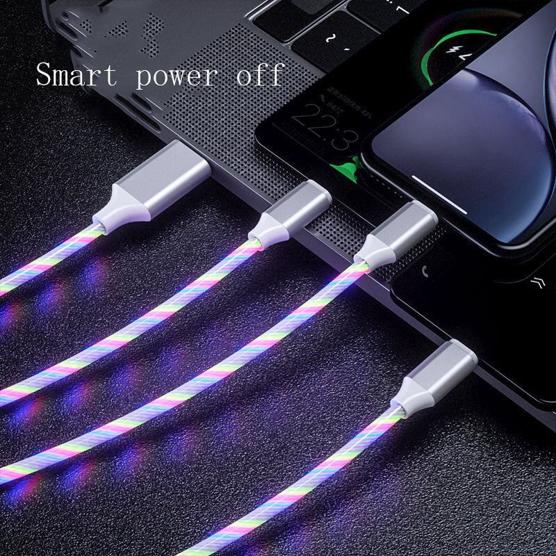 3 In 1 Micro USB Type C Cable LED Flowing Light My Store