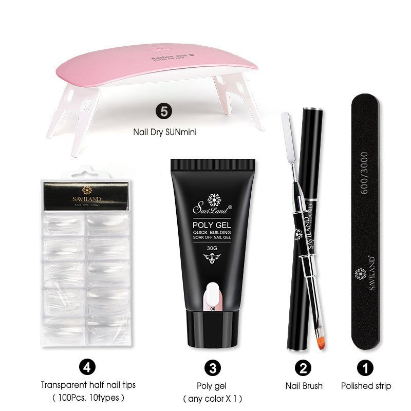 Quick Extension Gel Crystal Gel Nail Set NOOVAMUSE