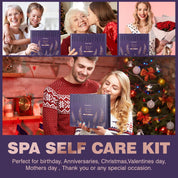 Bath and Body Gift Basket for Women and Men - Lavender Relaxing Spa Set with Massage Body Rush, Bath Bomb - Birthday Gifts for Her, Mom - Unique Self Care Idea