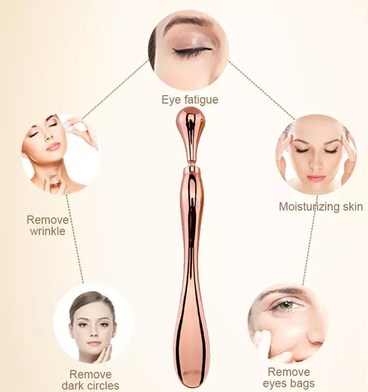 Eye Cream Stick Roller For Face Metal Spatula Puff NOOVAMUSE