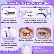 Magnetic Eyelashes with Applicator Reusable Magnetic Lashes No Glue Needed Magnetic Eyelashes without Eyeliner Cat Eye Natural Look Magnetic Eyelashes Magnetic Lashes by