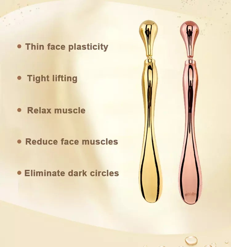 Eye Cream Stick Roller For Face Metal Spatula Puff NOOVAMUSE