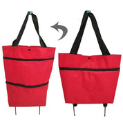 Large Capacity Foldable And Portable Wheels Shopping Grocery Bag My Store