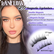 Magnetic Eyelashes with Applicator Reusable Magnetic Lashes No Glue Needed Magnetic Eyelashes without Eyeliner Cat Eye Natural Look Magnetic Eyelashes Magnetic Lashes by