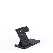 15W 3 In 1 LED Fast Wireless Charger Stand Foldable Charging Station NOOVAMUSE