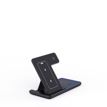 15W 3 In 1 LED Fast Wireless Charger Stand Foldable Charging Station NOOVAMUSE