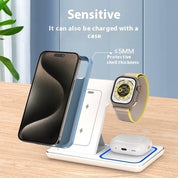 15W 3 In 1 LED Fast Wireless Charger Stand Foldable Charging Station NOOVAMUSE