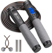 Weighted Jump Rope with Counter - Adjustable Length Cordless Skipping Rope for Fitness Training for Men, Women, and Kids