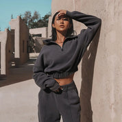 Long Sleeve Turtleneck Sweatshirt NOOVAMUSE