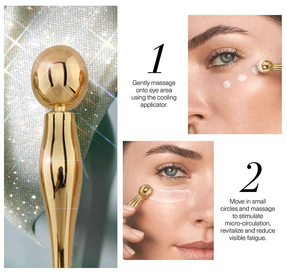 Eye Cream Stick Roller For Face Metal Spatula Puff NOOVAMUSE