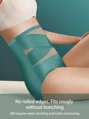 3 Pack Silk High Waist Crossover Body Shaping Panties, Tummy Control Panty Hi-Waist Short Tummy Control Shapewear for Women My Store